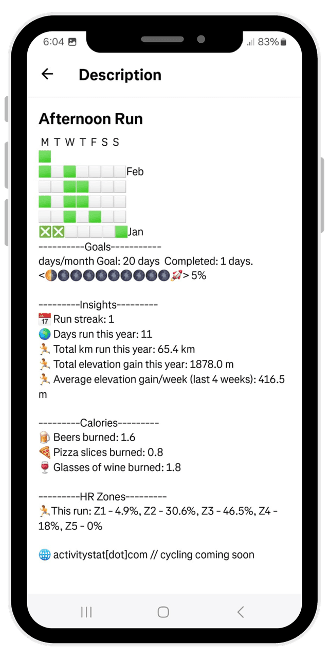 iPhone showing enhanced Strava activity with detailed analytics and performance metrics